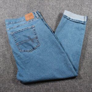 Denizen from Levi’s Jeans Womens 16 W33 L25 Blue Boyfriend Distressed Cuffed